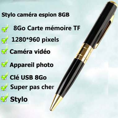 stylo camera espion infrarouge