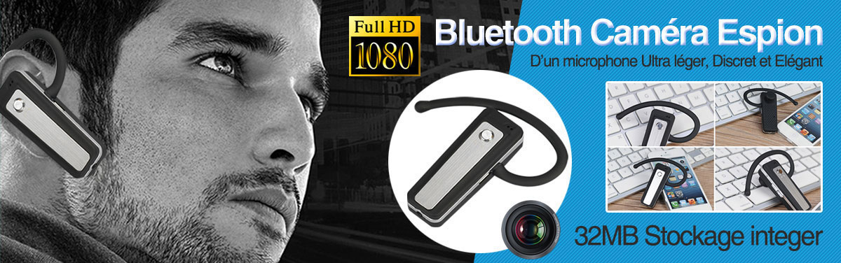 Bluetooth caméra espion 1080P HD Mini Caméra Espion